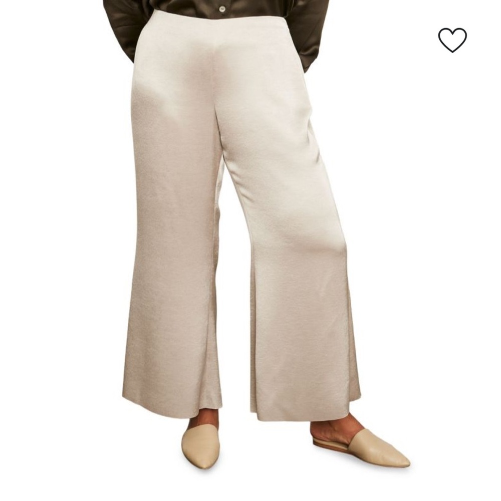 Vince Soft Beige Wide-Leg Trousers